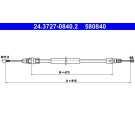 ATE | Seilzug, Feststellbremse | 24.3727-0840.2