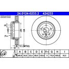 ATE | Bremsscheibe | 24.0124-0233.2