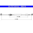 ATE | Seilzug, Feststellbremse | 24.3727-0315.2