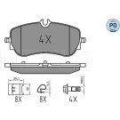 Meyle | Bremsbelagsatz, Scheibenbremse | 025 228 0219/PD Meyle | Bremsbelagsatz, Scheibenbremse | 025 228 0219/PD