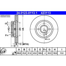 ATE | Bremsscheibe | 24.0123-0113.1