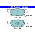 ATE | Bremsbelagsatz, Scheibenbremse | 13.0470-7325.2 ATE | Bremsbelagsatz, Scheibenbremse | 13.0470-7325.2