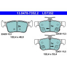 ATE | Bremsbelagsatz, Scheibenbremse | 13.0470-7352.2 ATE | Bremsbelagsatz, Scheibenbremse | 13.0470-7352.2