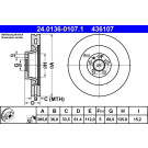 ATE | Bremsscheibe | 24.0136-0107.1