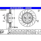 ATE | Bremsscheibe | 24.0124-0235.2