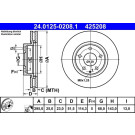 ATE | Bremsscheibe | 24.0125-0208.1