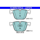 ATE | Bremsbelagsatz, Scheibenbremse | 13.0470-7274.2 ATE | Bremsbelagsatz, Scheibenbremse | 13.0470-7274.2