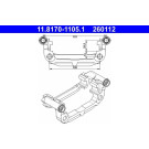 ATE | Halter, Bremssattel | 11.8170-1105.1