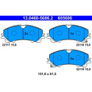 ATE | Bremsbelagsatz, Scheibenbremse | 13.0460-5686.2
