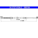 ATE | Seilzug, Feststellbremse | 24.3727-0194.2