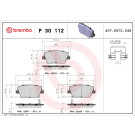 Brembo | Bremsbelagsatz, Scheibenbremse | P 30 112 Brembo | Bremsbelagsatz, Scheibenbremse | P 30 112