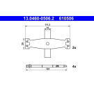ATE | Zubehörsatz, Scheibenbremsbelag | 13.0460-0506.2