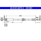 ATE | Bremsschlauch | 24.5141-0473.3