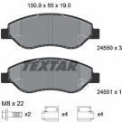 Textar | Bremsbelagsatz, Scheibenbremse | 2455001 Textar | Bremsbelagsatz, Scheibenbremse | 2455001