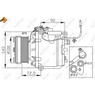 NRF | Kompressor, Klimaanlage | mit PAG Kompressoröl | 32165