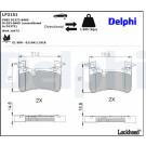 Delphi | Bremsbelagsatz, Scheibenbremse | LP2151 Delphi | Bremsbelagsatz, Scheibenbremse | LP2151