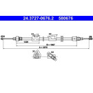 ATE | Seilzug, Feststellbremse | 24.3727-0676.2