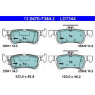 ATE | Bremsbelagsatz, Scheibenbremse | 13.0470-7344.2 ATE | Bremsbelagsatz, Scheibenbremse | 13.0470-7344.2