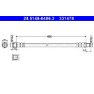 ATE | Bremsschlauch | 24.5148-0406.3