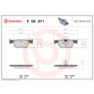 Brembo | Bremsbelagsatz, Scheibenbremse | P 06 071