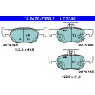 ATE | Bremsbelagsatz, Scheibenbremse | 13.0470-7350.2