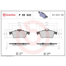 Brembo | Bremsbelagsatz, Scheibenbremse | P 59 042