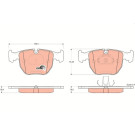 TRW | Bremsbelagsatz, Scheibenbremse | GDB1261 TRW | Bremsbelagsatz, Scheibenbremse | GDB1261