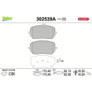 Valeo | Bremsbelagsatz, Scheibenbremse | 302539A Valeo | Bremsbelagsatz, Scheibenbremse | 302539A