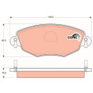 TRW | Bremsbelagsatz, Scheibenbremse | GDB1434 TRW | Bremsbelagsatz, Scheibenbremse | GDB1434