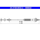 ATE | Seilzug, Kupplungsbetätigung | 24.3728-0832.2