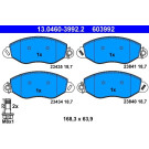 ATE | Bremsbelagsatz, Scheibenbremse | 13.0460-3992.2 ATE | Bremsbelagsatz, Scheibenbremse | 13.0460-3992.2