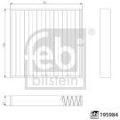 febi bilstein | Filter, Innenraumluft | 195984 febi bilstein | Filter, Innenraumluft | 195984