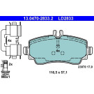 ATE | Bremsbelagsatz, Scheibenbremse | 13.0470-2833.2 ATE | Bremsbelagsatz, Scheibenbremse | 13.0470-2833.2
