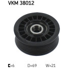 SKF | Umlenk-/Führungsrolle, Keilrippenriemen | VKM 38012