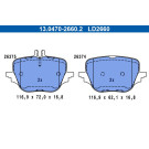 ATE | Bremsbelagsatz, Scheibenbremse | 13.0470-2660.2 ATE | Bremsbelagsatz, Scheibenbremse | 13.0470-2660.2