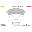 Valeo | Bremsbelagsatz, Scheibenbremse | 302471A Valeo | Bremsbelagsatz, Scheibenbremse | 302471A