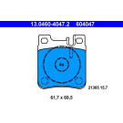 ATE | Bremsbelagsatz, Scheibenbremse | 13.0460-4047.2 ATE | Bremsbelagsatz, Scheibenbremse | 13.0460-4047.2