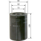 BOSCH 0 986 452 001 Ölfilter