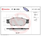 Brembo | Bremsbelagsatz, Scheibenbremse | P 36 012 Brembo | Bremsbelagsatz, Scheibenbremse | P 36 012