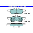 ATE | Bremsbelagsatz, Scheibenbremse | 13.0470-7162.2 ATE | Bremsbelagsatz, Scheibenbremse | 13.0470-7162.2