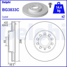 Delphi | Bremsscheibe | BG3833C