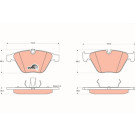 TRW | Bremsbelagsatz, Scheibenbremse | GDB1498