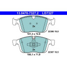 ATE | Bremsbelagsatz, Scheibenbremse | 13.0470-7327.2 ATE | Bremsbelagsatz, Scheibenbremse | 13.0470-7327.2