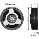 Gates | Riemenscheibe, Kurbelwelle | TVD1030