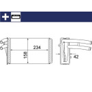 Mahle | Wärmetauscher, Innenraumheizung | AH 54 000S