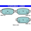 ATE | Bremsbelagsatz, Scheibenbremse | 13.0470-2645.2 ATE | Bremsbelagsatz, Scheibenbremse | 13.0470-2645.2