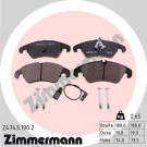 Zimmermann | Bremsbelagsatz, Scheibenbremse | 24743.190.2