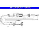 ATE | Seilzug, Kupplungsbetätigung | 24.3728-2707.2