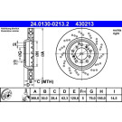 ATE | Bremsscheibe | 24.0130-0213.2