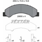 Textar | Bremsbelagsatz, Scheibenbremse | 2580001 Textar | Bremsbelagsatz, Scheibenbremse | 2580001